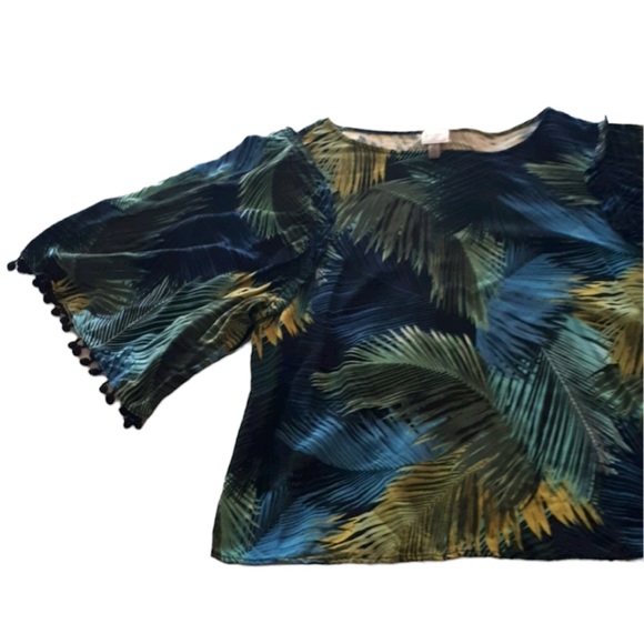 CUPIO Palm Print Boho top (L) - Picture 8 of 8